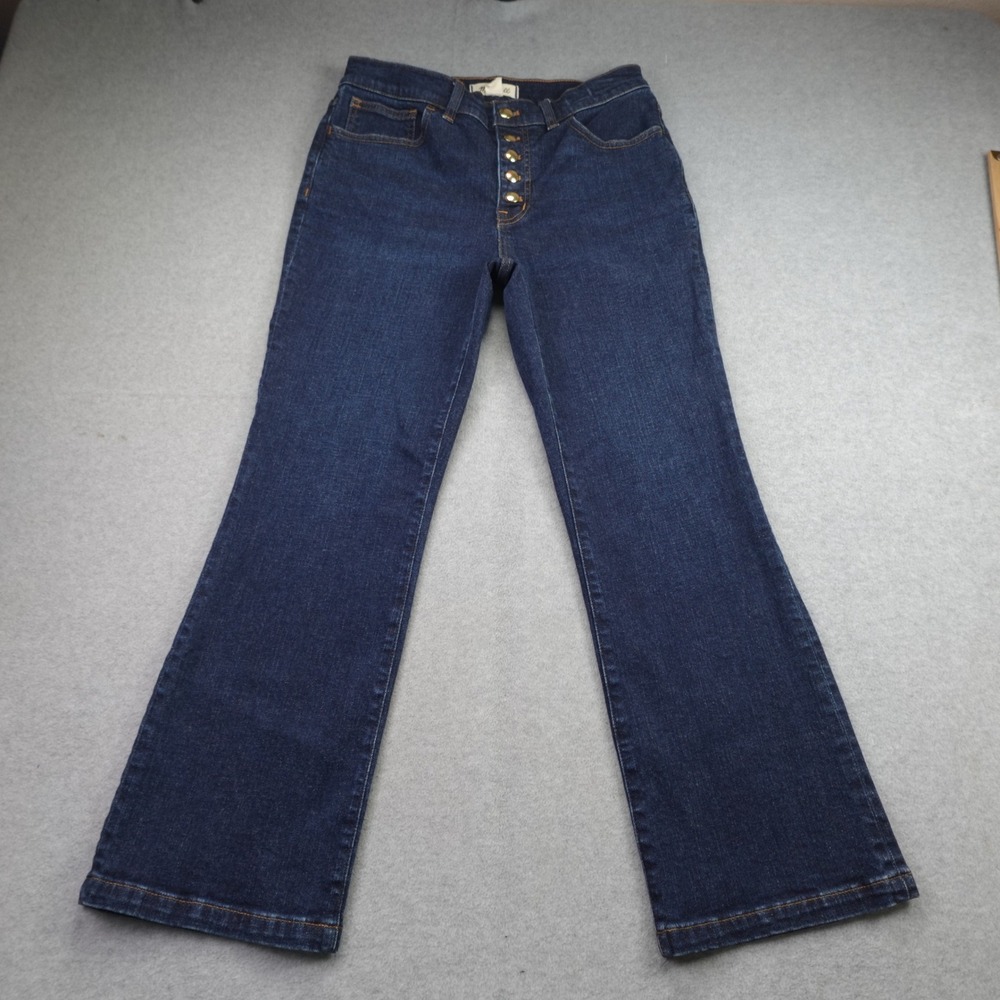 Madewell Jeans Womens 28 Blue Mid-Rise Button Fly Kick Out Flare Denim